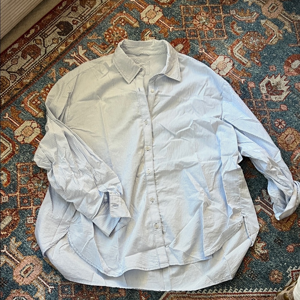 Classic Blue Striped Aerie Shirt